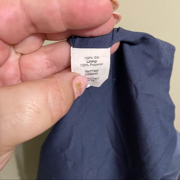 Madewell Silk Overlay Cami Mini Dress Blue Gray - Picture 5 of 5